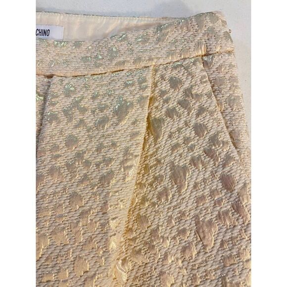 Moschino Designer Gold Metallic Tulip Skirt US 8 Fits 6 - Picture 4 of 5